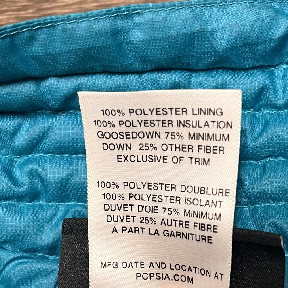 Patagonia Down Shirt Jacket Women XS Teal Blue Packable Puffer 84750 Ultralight - Picture 7 of 9